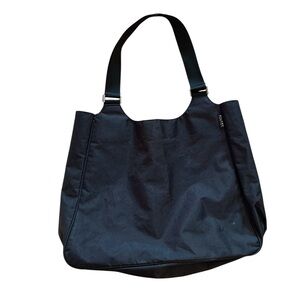 Nylon Shoulder Tote Bag in Black / Dark Gray - Minimal Everyday Carry
